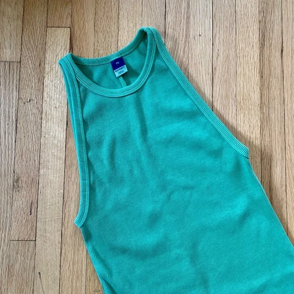 Old Navy Fitted Sleeveless Rib-Knit Midi Green Dress BodLove Collection Size XS - Picture 6 of 9